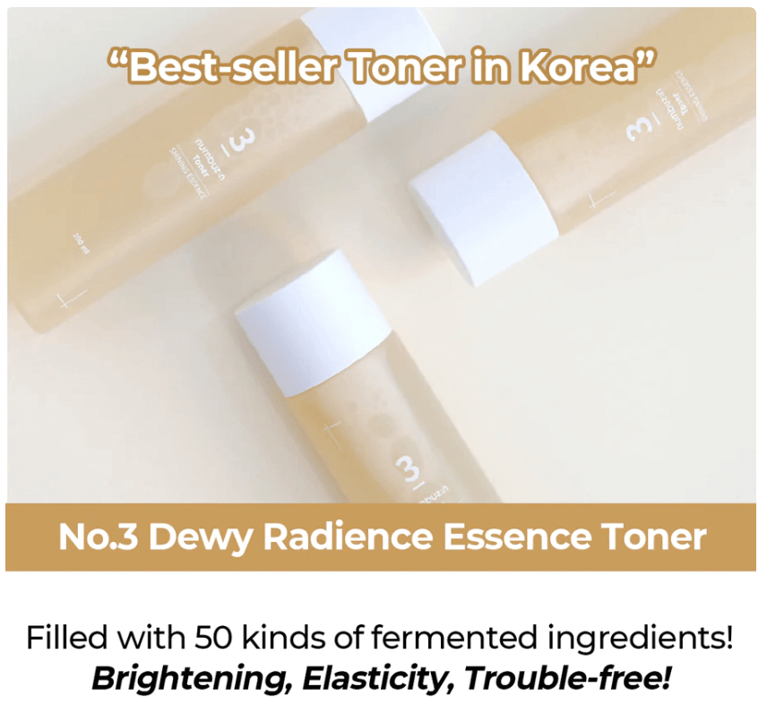 Numbuzin No. 3 Super Glowing Essence Toner 300ml
