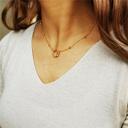 Kate Hexagon Pendant Necklace and Bracelet Set (Gold Plated)