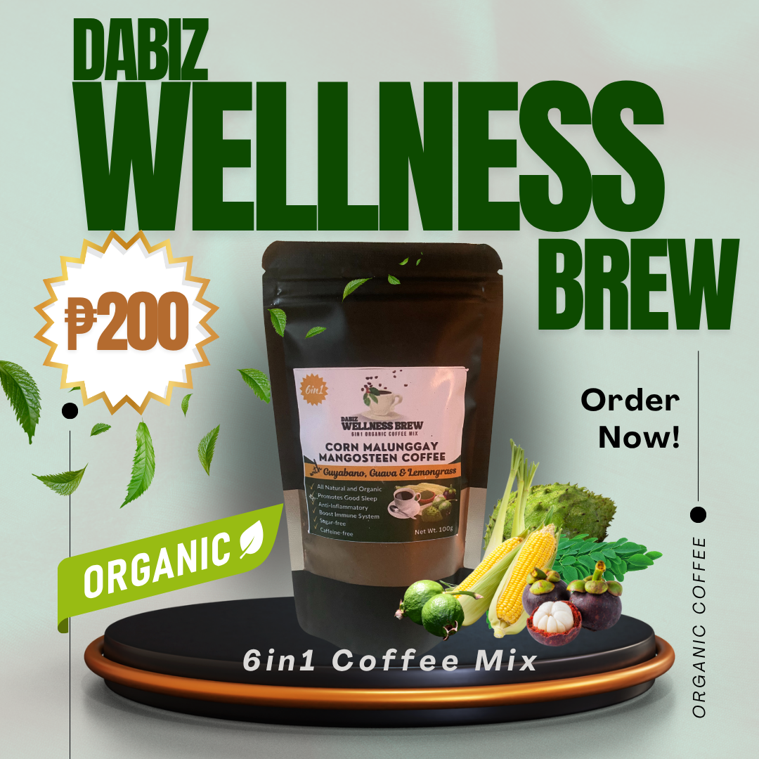 Dabiz Wellness Brew – Corn Malunggay Mangosteen Coffee (6in1)