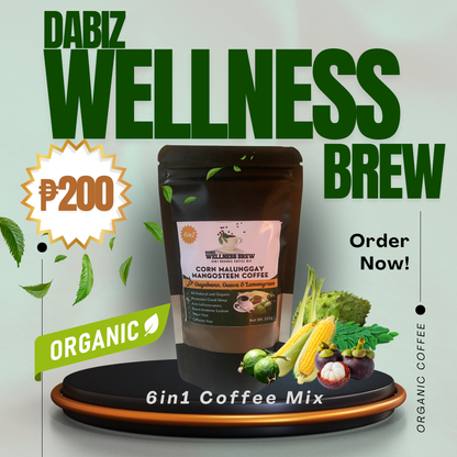Dabiz Wellness Brew – Corn Malunggay Mangosteen Coffee (6in1) - 100g