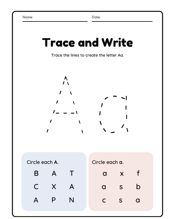 Kids Workbook Pre-K – 120 Pages (Digital Download)