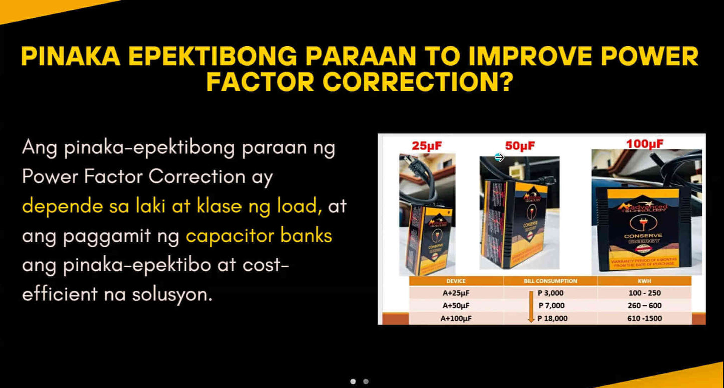Power Efficiency Enhancer Device - 50UF (260-600 kwh)